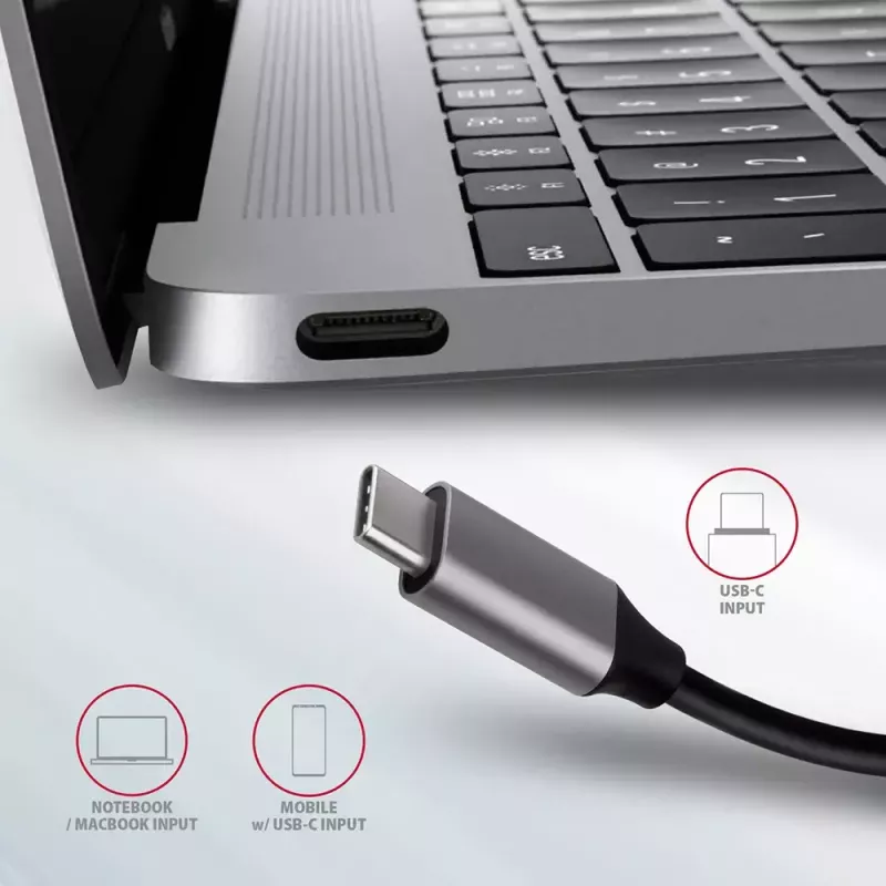 Axagon HMC-6M2 USB 3.2 Gen 1 Hub, 2x USB-A, HDMI, RJ-45, SATA M.2, PD 100W, USB-C Kabel