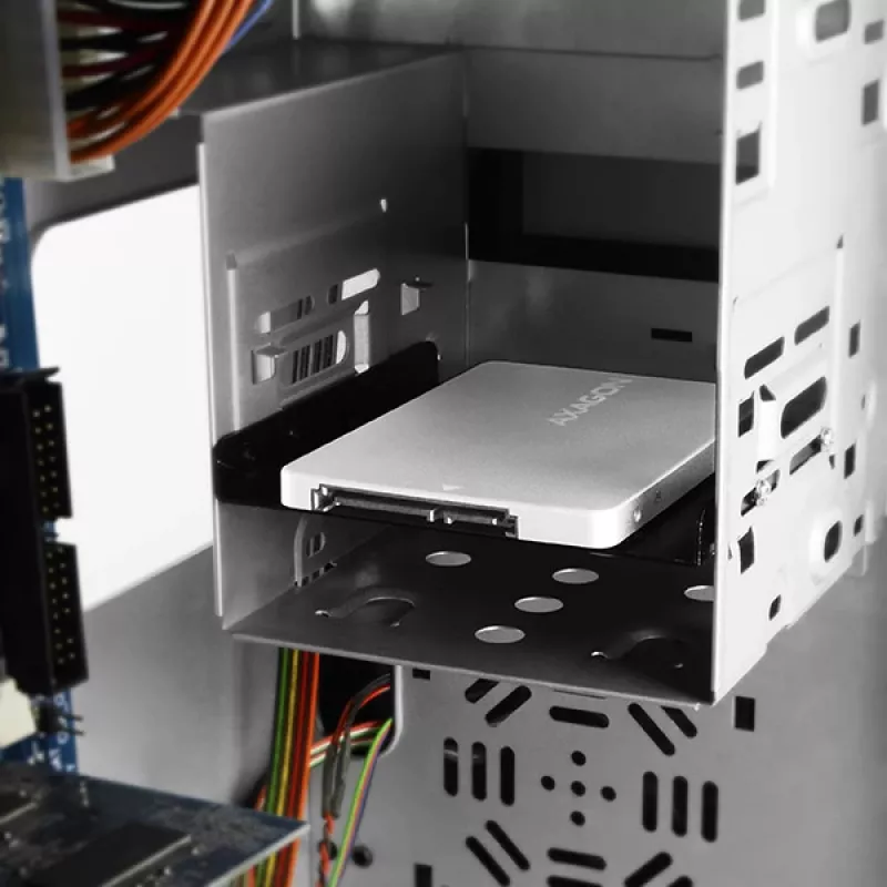 Axagon RSS-M2SD SATA - M.2 SATA SSD, interne 2,5-Zoll-ALU-Box, silber