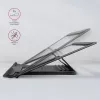 Axagon STND-L Aluminium-Ständer für Laptops, Größe 10 Zoll – 17,3 Zoll. Acht einstellbare Höhen- und Winkelpositionen. Graue Version.