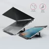 Axagon STND-L Aluminium-Ständer für Laptops, Größe 10 Zoll – 17,3 Zoll. Acht einstellbare Höhen- und Winkelpositionen. Graue Version.