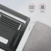 Axagon STND-L Aluminium-Ständer für Laptops, Größe 10 Zoll – 17,3 Zoll. Acht einstellbare Höhen- und Winkelpositionen. Graue Version.