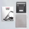 Axagon STND-L Aluminium-Ständer für Laptops, Größe 10 Zoll – 17,3 Zoll. Acht einstellbare Höhen- und Winkelpositionen. Graue Version.