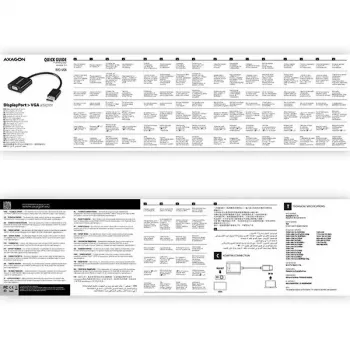 Videokabeladapter Axagon RVD-VGN DisplayPort auf VGA 0,16 m