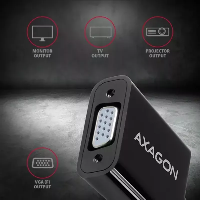 Videokabeladapter Axagon RVD-VGN DisplayPort auf VGA 0,16 m
