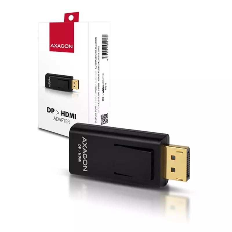 Kabel-Geschlechtswandler Axagon RVD-HI DisplayPort auf HDMI Schwarz