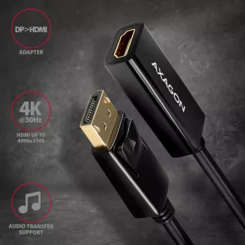 Axagon RVD-HI14N DisplayPort -> HDMI 1.4 Adapter 4K/30Hz