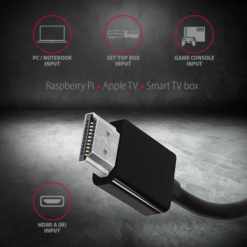Axagon RVH-VGAN HDMI -> VGA Adapter FullHD, 1920x1200, Audio-Ausgang, Stromversorgung