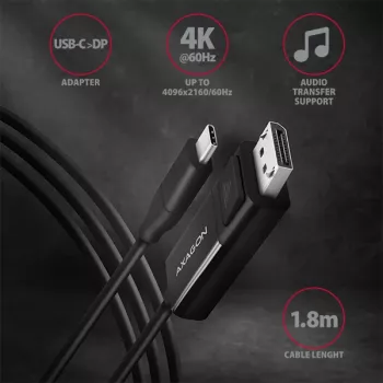 Axagon RVC-DPC USB-C -> DisplayPort Kabel 1,8m 4K/60Hz