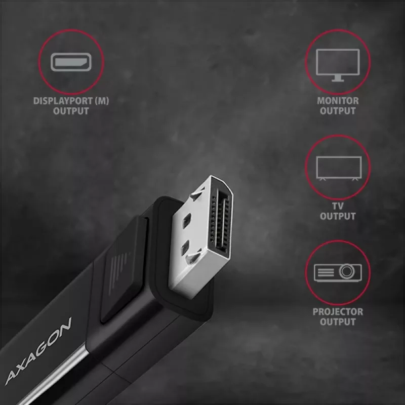 Axagon RVC-DPC USB-C -> DisplayPort Kabel 1,8m 4K/60Hz