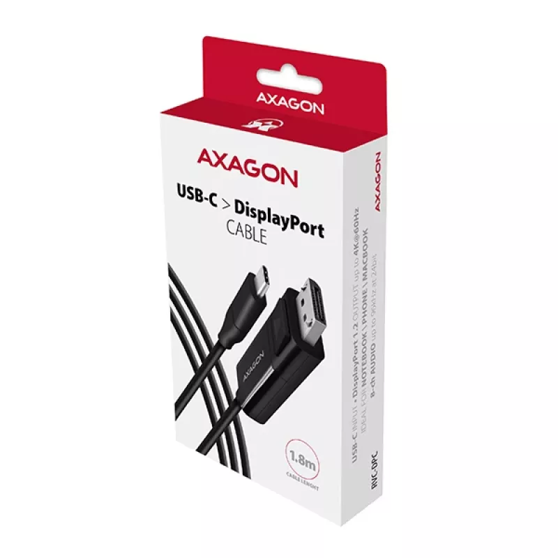 Axagon RVC-DPC USB-C -> DisplayPort Kabel 1,8m 4K/60Hz