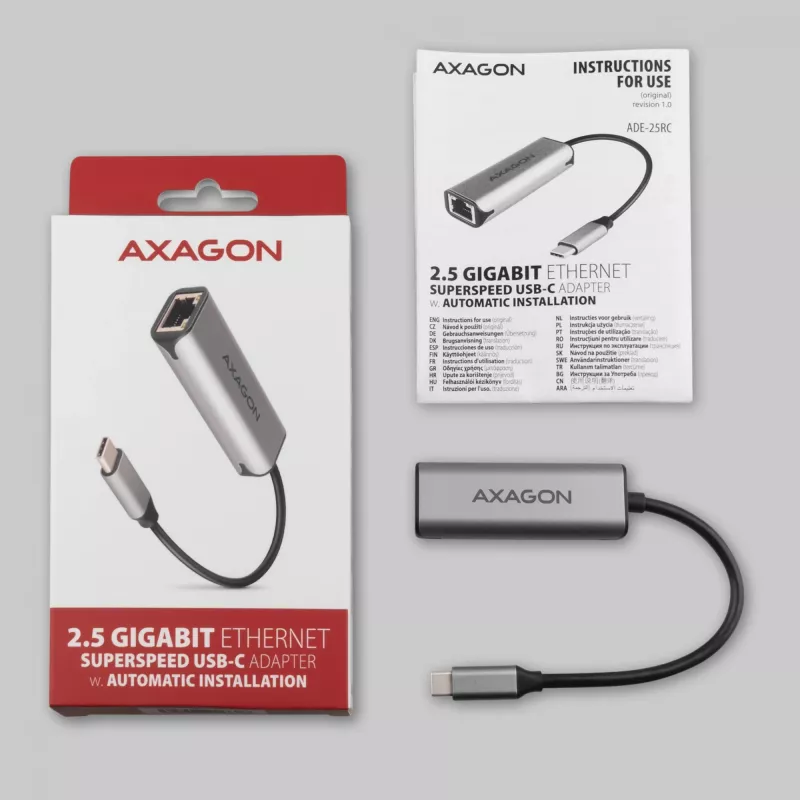 Axagon ADE-25RC SuperSpeed USB-C 2,5 Gigabit Ethernet-Adapter