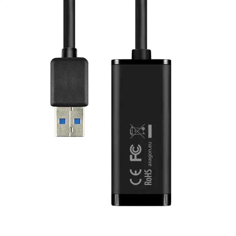 Axagon ADE-SR USB-A Gigabit-Ethernet-Adapter, kabelgebunden, USB, Ethernet, 1000 Mbit/s, Schwarz