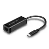 Axagon ADE-SRC USB-C Gigabit-Ethernet-Adapter, kabelgebunden, USB Typ-C, Ethernet, 1000 Mbit/s, Schwarz