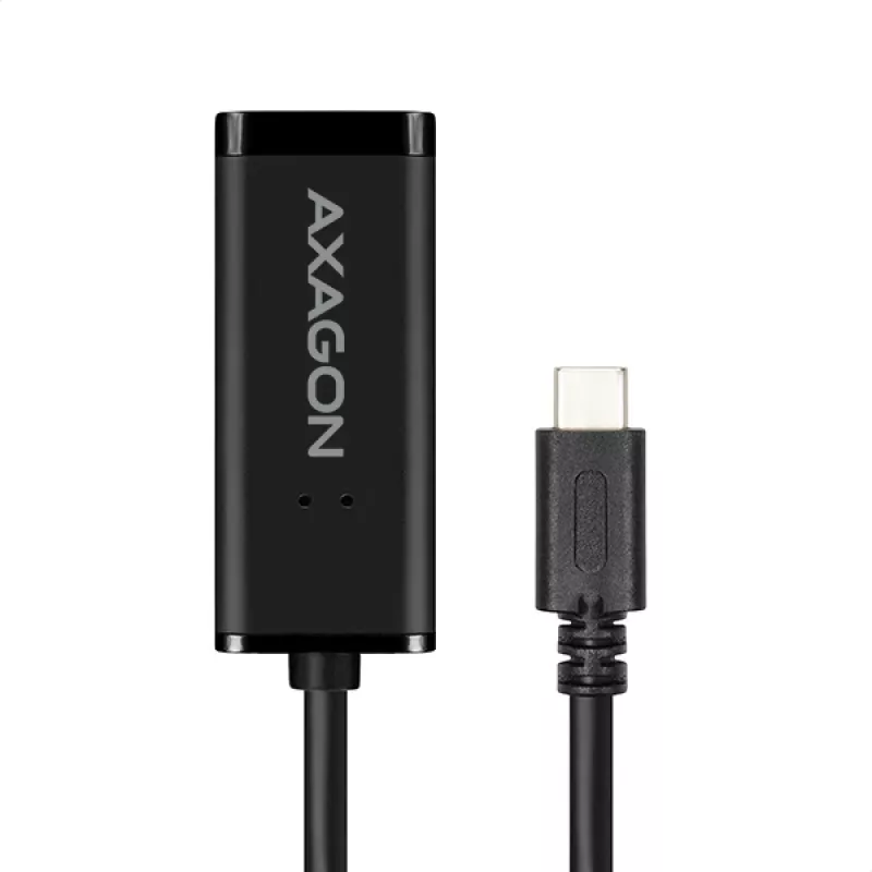 Axagon ADE-SRC USB-C Gigabit-Ethernet-Adapter, kabelgebunden, USB Typ-C, Ethernet, 1000 Mbit/s, Schwarz
