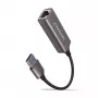 AXAGON USB 3.2 Gen 1 Type-A auf Gigabit Ethernet Adapter ADE-TR — 10/100/1000 Mbps, Metall Titan Grau, 5000 Mbit/s