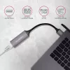 AXAGON USB 3.2 Gen 1 Type-A auf Gigabit Ethernet Adapter ADE-TR — 10/100/1000 Mbps, Metall Titan Grau, 5000 Mbit/s