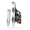 Axagon PCEA-S2N PCIe - 2x serielle Schn. 250 kbps Adapter mit SP & LP