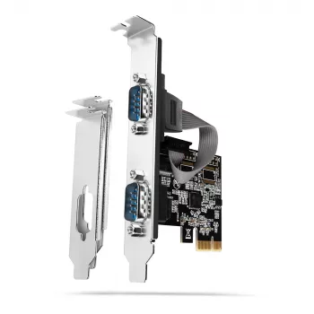 Axagon PCEA-S2N PCIe - 2x serielle Schn. 250 kbps Adapter mit SP & LP