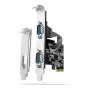 Axagon PCEA-S2N PCIe - 2x serielle Schn. 250 kbps Adapter mit SP & LP