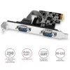 Axagon PCEA-S2N PCIe - 2x serielle Schn. 250 kbps Adapter mit SP & LP