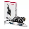 Axagon PCEA-S2N PCIe - 2x serielle Schn. 250 kbps Adapter mit SP & LP