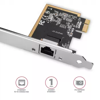 Axagon PCEE-GRF PCIe - Gigabit Ethernet Adapter Realtek 8111F inkl. SP & LP