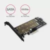 Axagon PCEM2-D PCIe x4 - M.2 NVMe M-Key + SATA B-Key Slot Adapter mit SP & LP