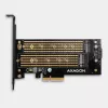 Axagon PCEM2-D PCIe x4 - M.2 NVMe M-Key + SATA B-Key Slot Adapter mit SP & LP