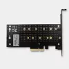 Axagon PCEM2-D PCIe x4 - M.2 NVMe M-Key + SATA B-Key Slot Adapter mit SP & LP