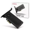 Axagon PCEM2-DC PCIe x4 - M.2 NVMe M-Key + SATA B-Key Slot Adapter mit Kühler, SP & LP