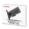 Axagon PCEM2-DC PCIe x4 - M.2 NVMe M-Key + SATA B-Key Slot Adapter mit Kühler, SP & LP