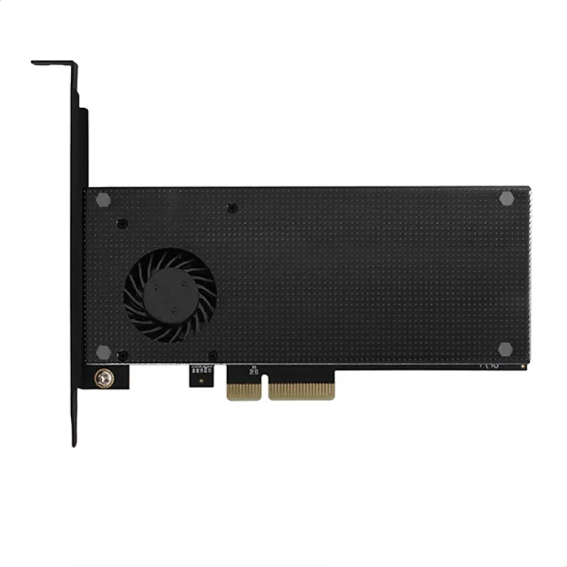 Axagon PCEM2-DC PCIe x4 - M.2 NVMe M-Key + SATA B-Key Slot Adapter mit Kühler, SP & LP