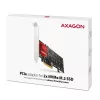 Axagon PCEM2-ND PCIe x8 - Dualer M.2 NVMe M-Key-Slot-Adapter, RAID, Dataswitch, mit SP & LP