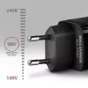 Axagon ACU-DPQ65 GaN-Wandladegerät 65W, 3 Anschlüsse (USB-A + Dual-USB-C), PD3.0/QC4+/PPS/Apple