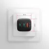 Axagon ACU-DPQ65 GaN-Wandladegerät 65W, 3 Anschlüsse (USB-A + Dual-USB-C), PD3.0/QC4+/PPS/Apple