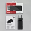 Axagon ACU-DPQ65 GaN-Wandladegerät 65W, 3 Anschlüsse (USB-A + Dual-USB-C), PD3.0/QC4+/PPS/Apple