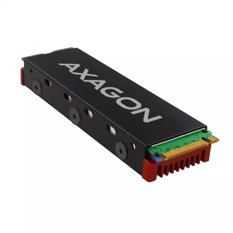 Axagon CRL-M2 Passiver Aluminium-Kühler für alle M.2 SSDs, Größe 2280, 12 mm hoch.