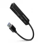 Axagon HMA-GL3A Multiport-Hub USB 3.0 Typ A Gbit-LAN 3x USB-A microSD Kabelgebunden USB 3.2 Gen 1 (3.1 Gen 1) Type-A Schwarz