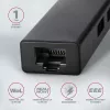 Axagon HMA-GL3A Multiport-Hub USB 3.0 Typ A Gbit-LAN 3x USB-A microSD Kabelgebunden USB 3.2 Gen 1 (3.1 Gen 1) Type-A Schwarz