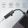 Axagon HMA-GL3A Multiport-Hub USB 3.0 Typ A Gbit-LAN 3x USB-A microSD Kabelgebunden USB 3.2 Gen 1 (3.1 Gen 1) Type-A Schwarz