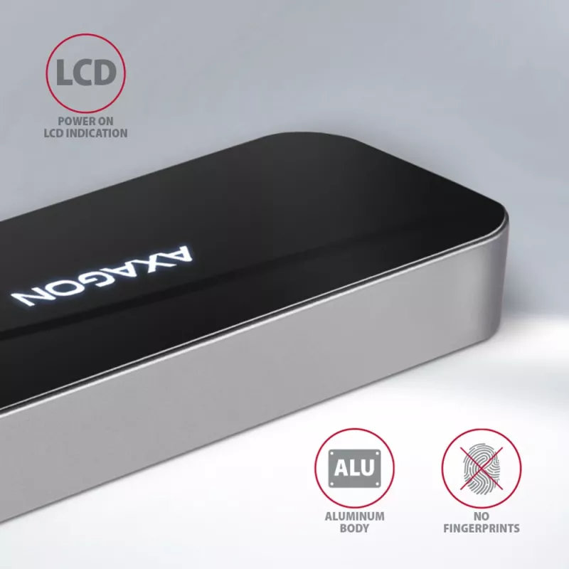 Axagon HMC-6GL USB 3.2 Gen 1 Hub, 3x USB-A, HDMI 4K/30Hz, RJ-45, PD 100W, 20 cm USB-C-Kabel