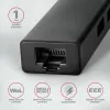 USB-C Hub Axagon HMC-GL3A 3x USB-A Gbit-LAN Schwarz