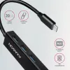 USB-C Hub Axagon HMC-GL3A 3x USB-A Gbit-LAN Schwarz