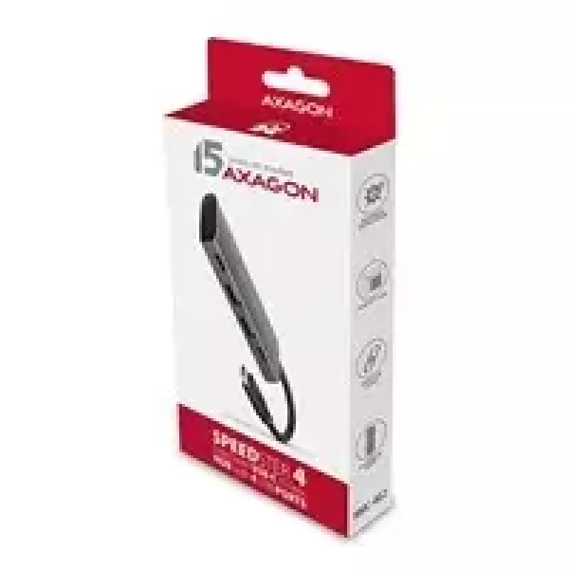 AXAGON HMC-4G2, USB-C 3.2 Gen 2 10 Gb/s Hub, Anschlüsse 2x USB-A + 2x USB-C, Kabel USB-C 13cm