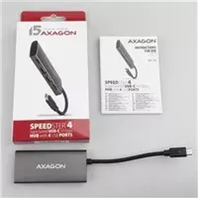 AXAGON HMC-4G2, USB-C 3.2 Gen 2 10 Gb/s Hub, Anschlüsse 2x USB-A + 2x USB-C, Kabel USB-C 13cm
