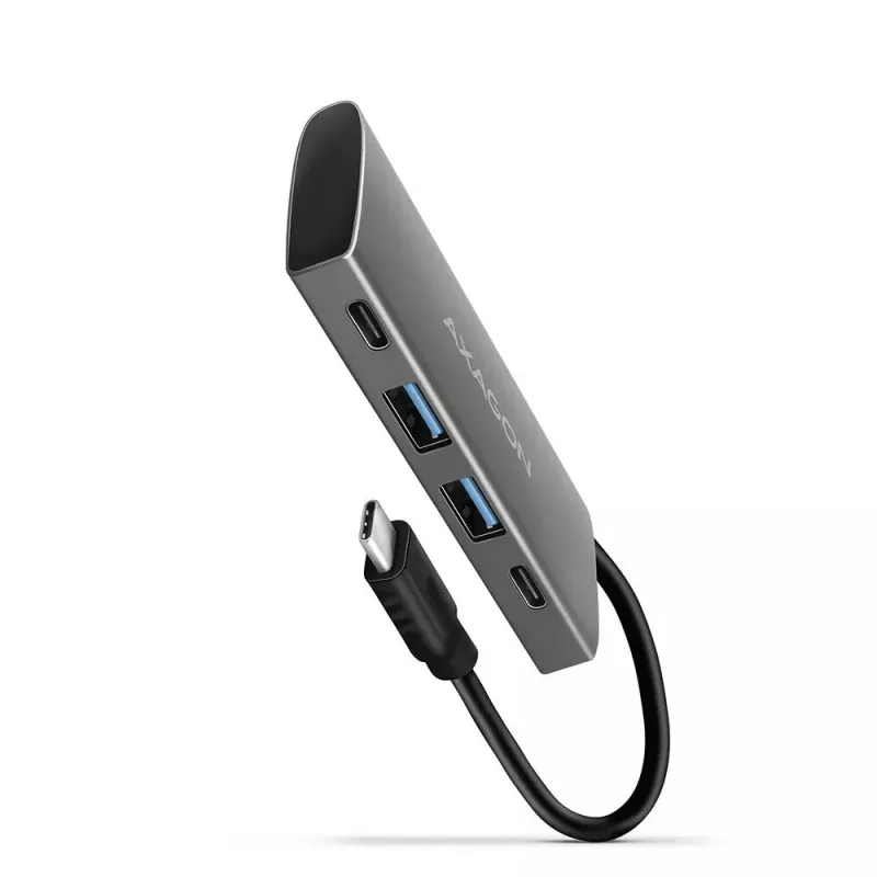 AXAGON HMC-4G2, USB-C 3.2 Gen 2 10 Gb/s Hub, Anschlüsse 2x USB-A + 2x USB-C, Kabel USB-C 13cm
