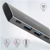 AXAGON HMC-4G2, USB-C 3.2 Gen 2 10 Gb/s Hub, Anschlüsse 2x USB-A + 2x USB-C, Kabel USB-C 13cm