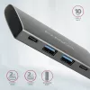 AXAGON HMC-4G2, USB-C 3.2 Gen 2 10 Gb/s Hub, Anschlüsse 2x USB-A + 2x USB-C, Kabel USB-C 13cm