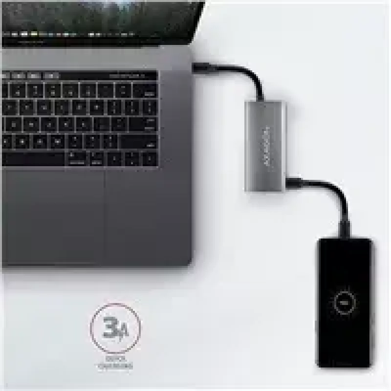 AXAGON HMC-4G2, USB-C 3.2 Gen 2 10 Gb/s Hub, Anschlüsse 2x USB-A + 2x USB-C, Kabel USB-C 13cm