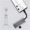 AXAGON HMC-4G2, USB-C 3.2 Gen 2 10 Gb/s Hub, Anschlüsse 2x USB-A + 2x USB-C, Kabel USB-C 13cm